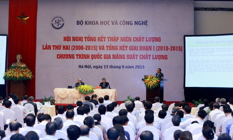 Hội nghị tổng kết thập niên chất lượng lần thứ 2 (2006-2015) và tổng kết giai đoạn I (2010-2015) Chương trình quốc gia năng suất chất lượng.