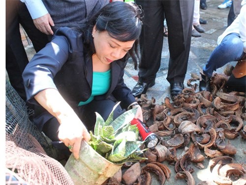 Bộ trưởng Nguyễn Thị Kim Tiến kiểm tra việc phòng chống sốt xuất huyết