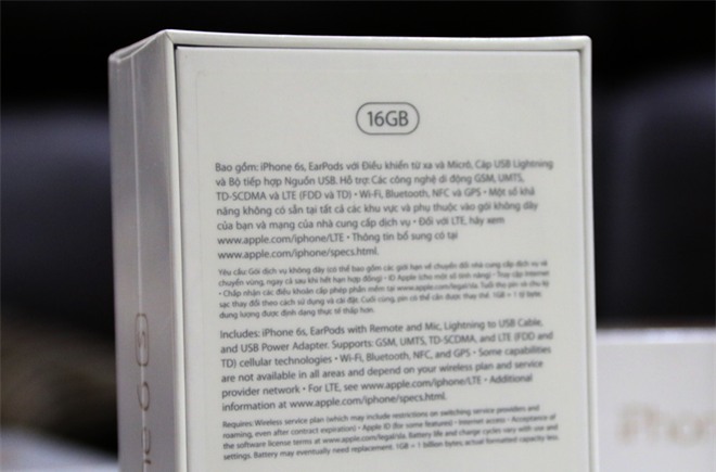 Mở hộp iPhone 6s chính hãng