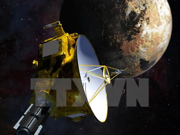 Tàu vũ trụ New Horizons tiếp cận bề mặt Sao Diêm vương. (Nguồn: AFP/TTXVN)