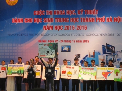  82 đề tài nghiên cứu khoa học của học sinh khối THCS và THPT của TP Hà Nội được lựa chọn tham gia cuộc thi Khoa học kỹ thuật cấp thành phố.