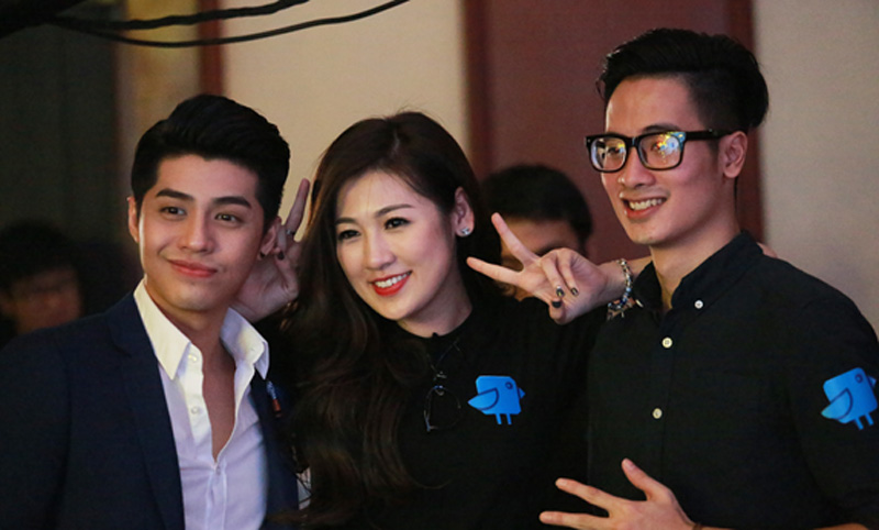 Ban giám khảo (từ trái sang): ca sĩ Noo Phước Thịnh, Á hậu Tú Anh, Vlogger JVevermind