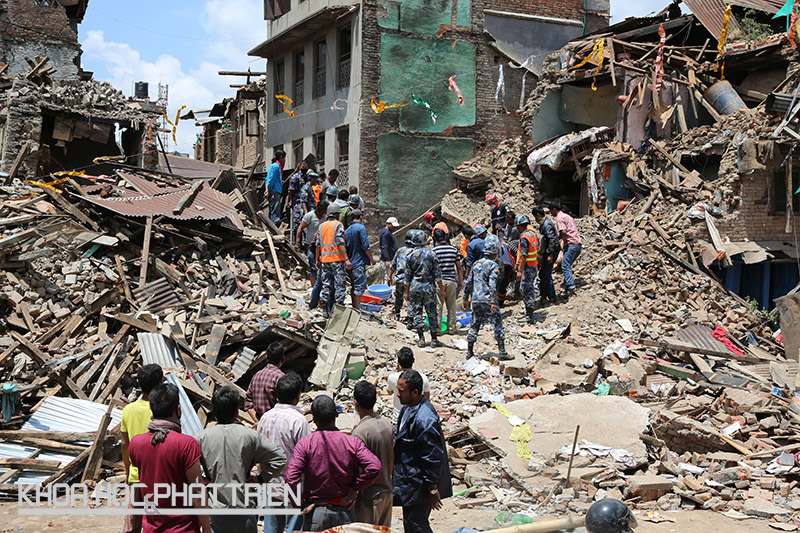Trận động đất ở Nepal gây nhiều thiệt hại về người và của. Ảnh: Wiki