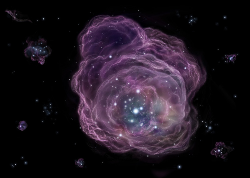 Hình ảnh minh hoạ của những ngôi sao đầu tiên trong vũ trụ. Ảnh: Ipmu