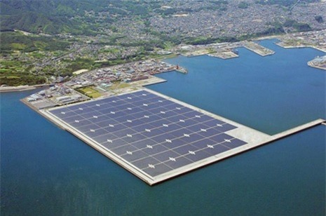 điện mặt trời, nhà máy, Nhật Bản, nổi trên mặt nước