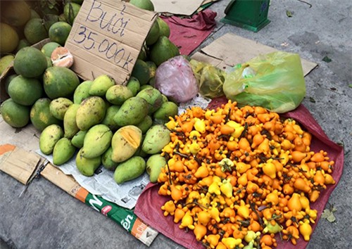 : Trái dư được bày bán chung với các loại trái cây khác ở chợ Gò Vấp,