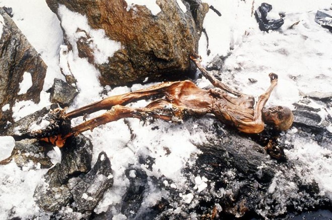 Xác Người băng Ötzi. Ảnh: National Geographic.