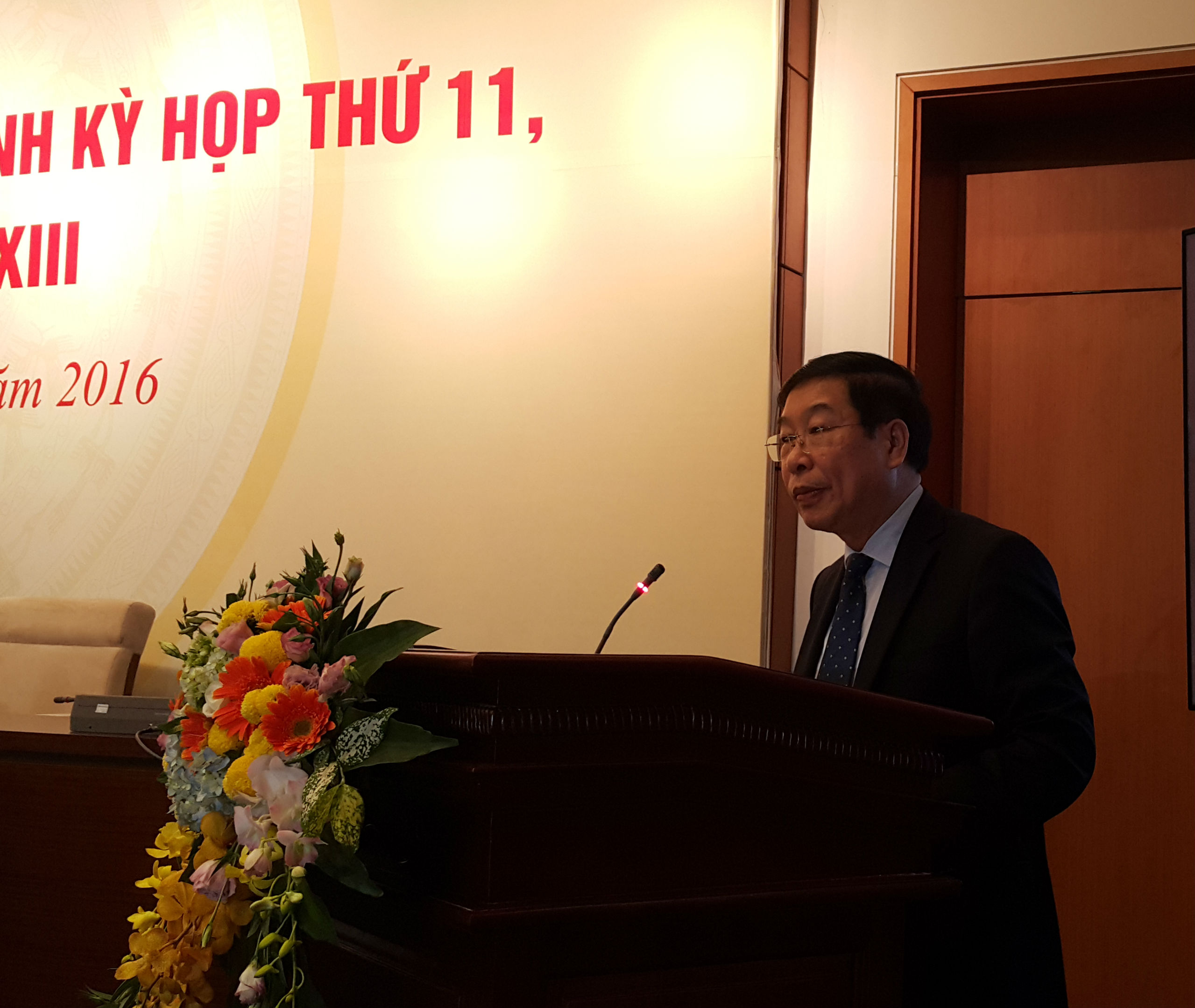 Ông Lê Minh Thông giới thiệu chương trình kỳ họp 11, Quốc hội khóa 13