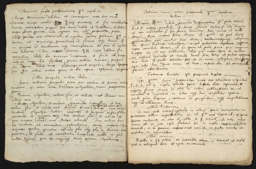 Bản thảo viết tay từ thế kỷ 17 của Newton có chứa công thức để chế tạo hòn đá phù thủy. Ảnh: CHF