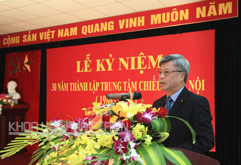 Thứ trưởng Bộ Khoa học và Công nghệ Trần Việt Thanh phát biểu tại lễ kỷ niệm. Ảnh: Anh Tuấn.