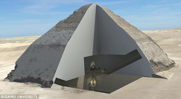  Các nhà khảo cổ học đã tiến hành tạo bản đồ 3D về cấu trúc bên trong kim tự tháp Bent 4.600 năm tuổi, nằm cách thủ đô Cairo hơn 40km (25 dặm) về phía nam