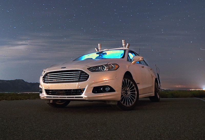 Chiếc Fusion Hybrid trong dự án Nightonomy của hãng Ford. Ảnh: Cloudfront