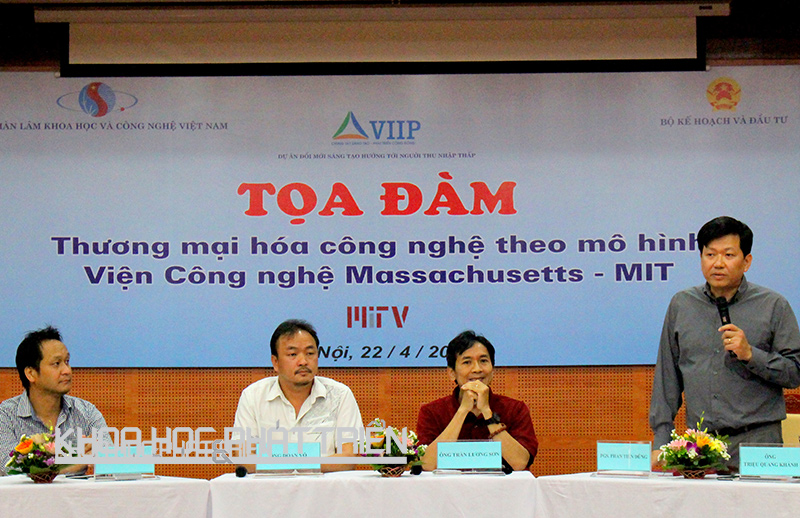 TS Vũ Đức Lợi nói trong buổi tọa đàm về thương mại hóa công nghệ do Viện Hàn lâm KH&CN Việt Nam tổ chức. Ảnh: P. Phạm