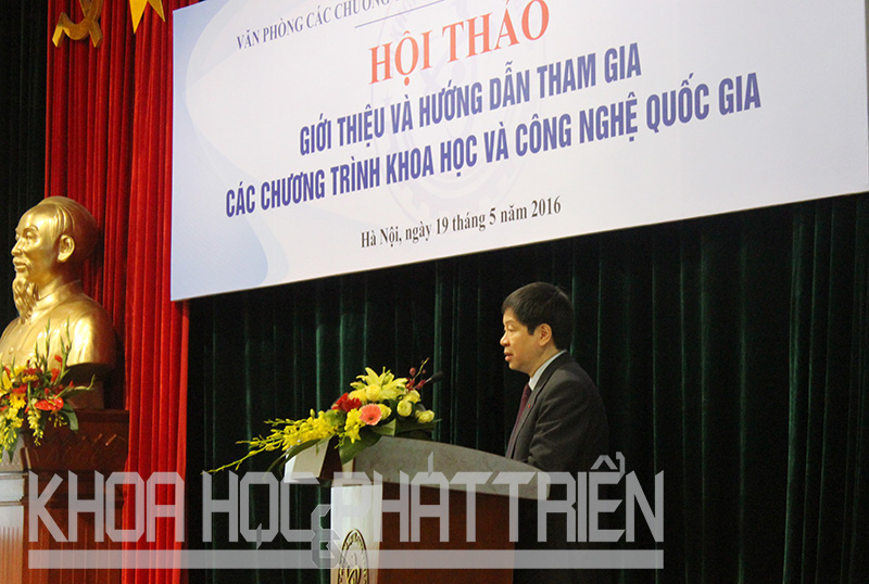 Thứ trưởng Bộ KH&CN Trần Quốc Khánh phát biểu tại hội thảo. Ảnh: Đ. Dung