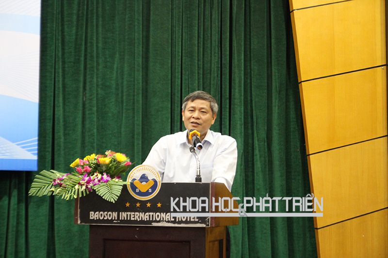 Thứ trưởng Bộ Khoa học và Công nghệ Phạm Công Tạc phát biểu taị hội nghị tổng kết KC.04. Ảnh: NV