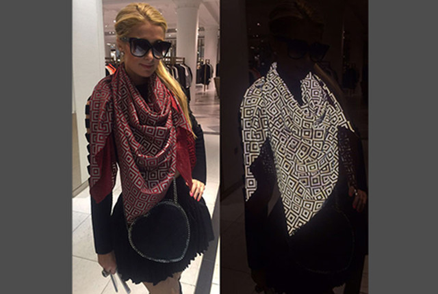 Paris Hilton sử dụng khăn quàng ISHU