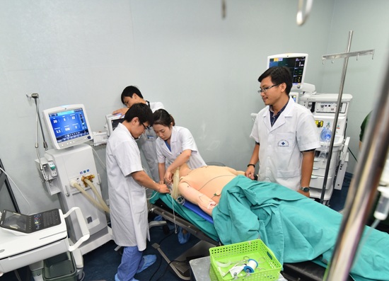 Đây là mô hình phòng thực hành và đào tạo mô phỏng trong gây mê hồi sức đầu tiên tại Việt Nam.