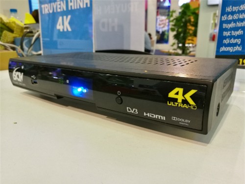 Đầu thu truyền hình cáp có hỗ trợ 4K và âm thanh đa kênh.