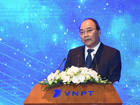 Thủ tướng Nguyễn Xuân Phúc phát biểu tại buổi lễ. Ảnh: Báo điện tử Chính phủ