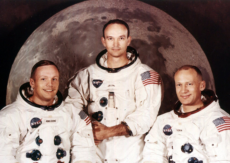 Phi hành đoàn Appolo 11 gồm Neil Armstrong (trái), Michael Collins (giữa) và Buzz Aldrin. Ảnh: AP/NASA