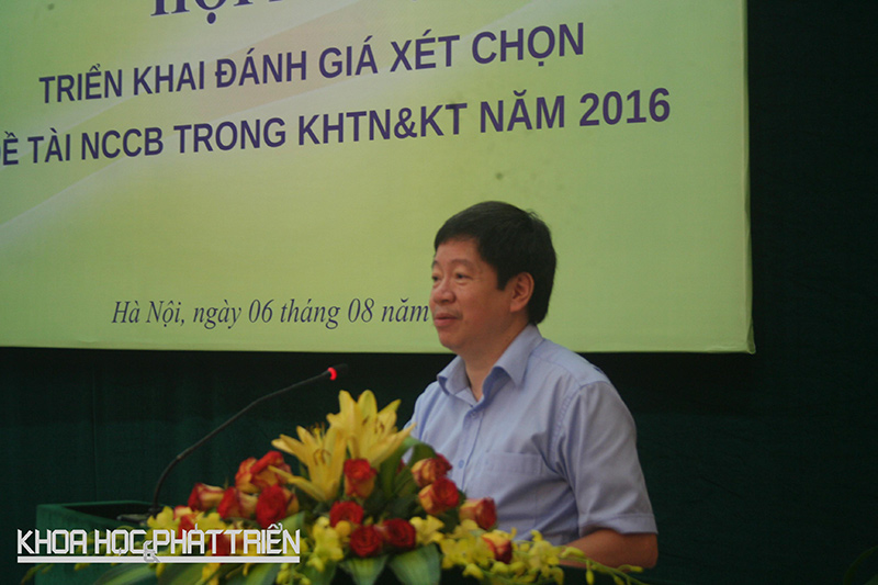 Thứ trưởng Trần Quốc Khánh phát biểu tại hội nghị. Ảnh: Đ. Dung