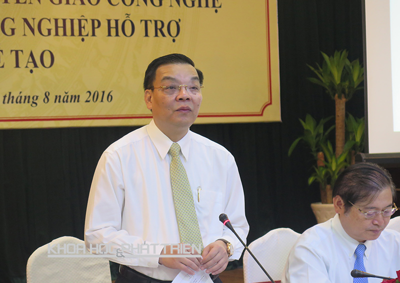 Bộ trưởng Bộ KH&CN Chu Ngọc Anh phát biểu tại hội thảo. Ảnh: Ngọc Vũ
