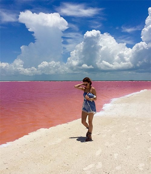 Vẻ đẹp siêu thực của hồ nước màu hồng ‘có một không hai’ ở Mexico - ảnh 1