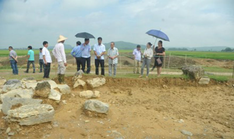 Hiện trường, hiện vật khai quật ở Hào Thành
