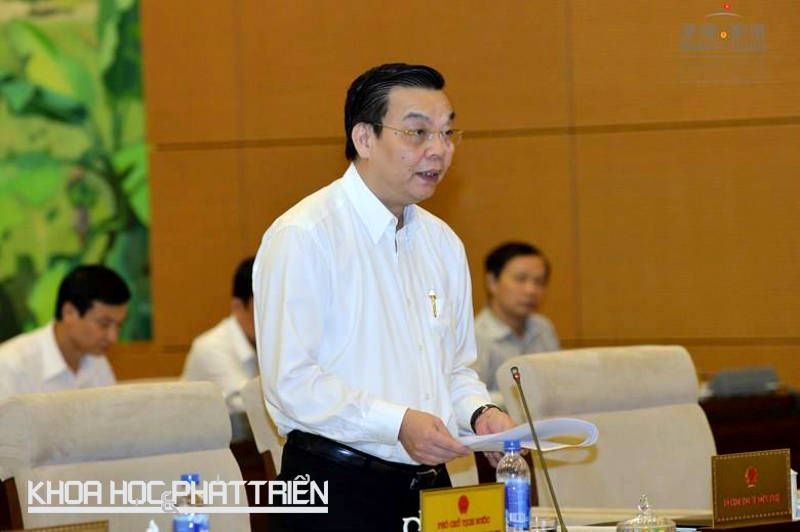 Bộ trưởng Chu Ngọc Anh trình bày tờ trình của Chính phủ về Dự thảo Luật sửa đổi, bổ sung một số điều của Luật Chuyển giao công nghệ
