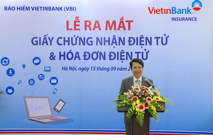 Ông Lê Tuấn Dũng - Tổng Giám đốc VBI phát biểu tại buổi lễ