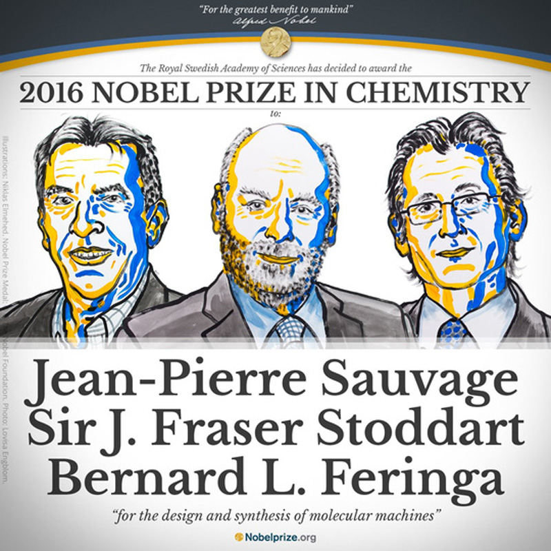 3 nhà khoa học được trao giải Nobel Hóa học 2016