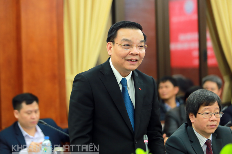 Bộ trưởng Chu Ngọc Anh phát biểu tại lễ ký kết. Ảnh: Loan Lê.