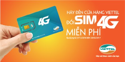 Sẵn sàng khai trương 4G, Viettel bố trí hơn 1.600 điểm đổi SIM 4G miễn phí 