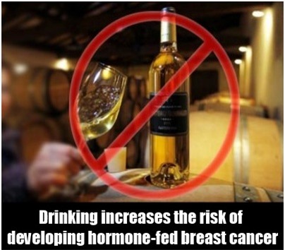 Uống rượu làm tăng nguy cơ phát triển hormone nuôi dưỡng ung thư vú