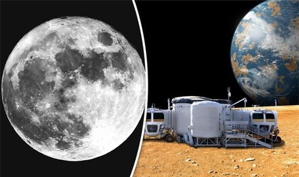 Ở hai cực Mặt trăng có ít nhất 1-2% nguyên liệu là băng giá tạo thành từ nước.