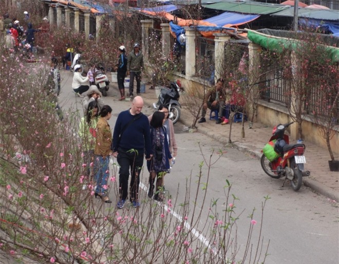 Đào khoe sắc ở chợ hoa Tết nổi tiếng nhất Hà Nội