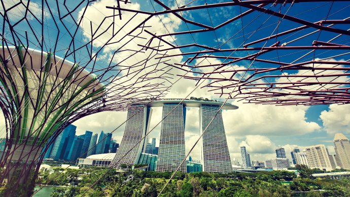 Khu tổ hợp Marina Bay Sands - một trong những biểu tượng của Singapore.