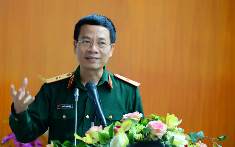 Thiếu tướng Nguyễn Mạnh Hùng dành một thời lượng lớn bài phát biểu để nói về Người Viettel và truyền cảm hứng cho Người Viettel.