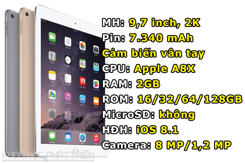 6. iPad Air 2 (107.216 điểm).