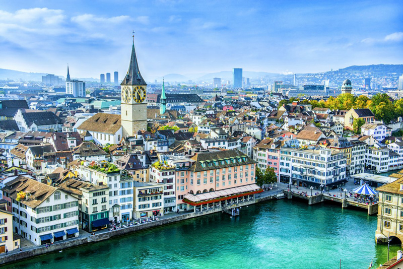 1. Thành phố Zurich, Thụy Sĩ (chi phí bình quân: 212,53 USD/đêm - tương đương 4,84 triệu đồng).