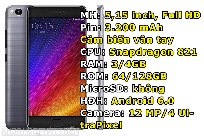 7. Xiaomi Mi 5s (150.497 điểm).