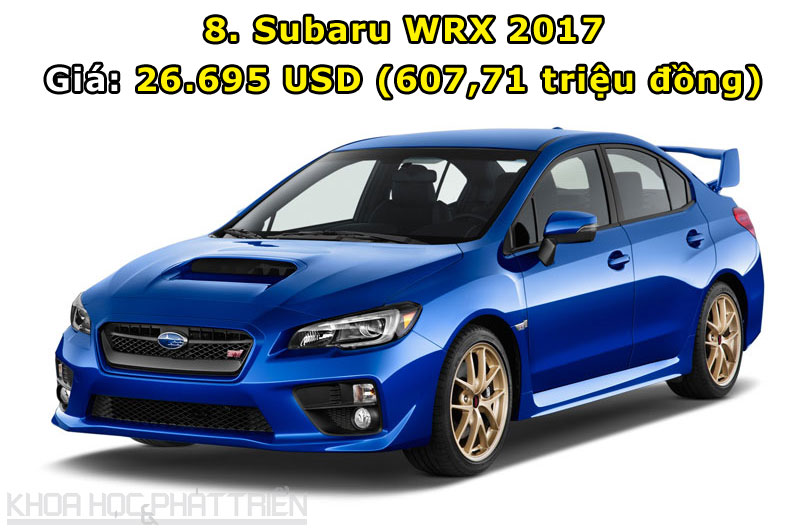 8. Subaru WRX 2017 phiên bản cơ sở