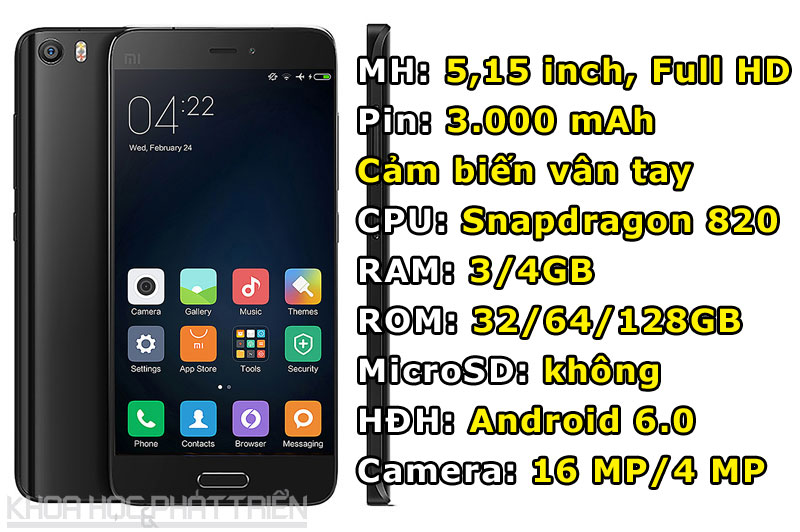 9. Xiaomi Mi 5 (147.771 điểm).