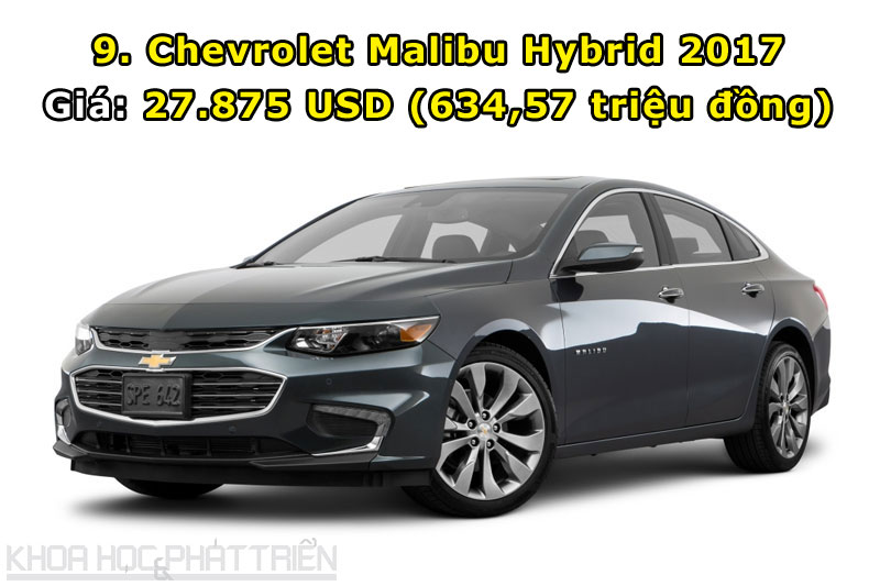 9. Chevrolet Malibu Hybrid 2017 phiên bản cơ sở.
