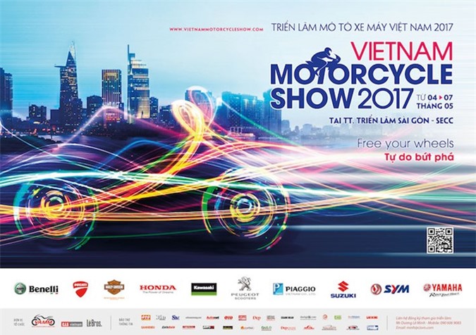 Diem mat xe may tham du Vietnam Motorcycle Show 2017