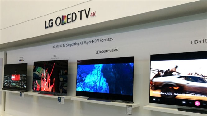 Các công nghệ mới có mặt trong tivi LG OLED 4K ra mắt năm nay như Active HDR, HDR10, Dolby Vision, Dolby Atmos... - Ảnh: T.Trực