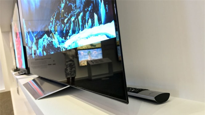Độ mỏng của các tivi mới cho thấy bước tiến của công nghệ hiển thị trong tivi LG năm nay - Ảnh: T.Trực
