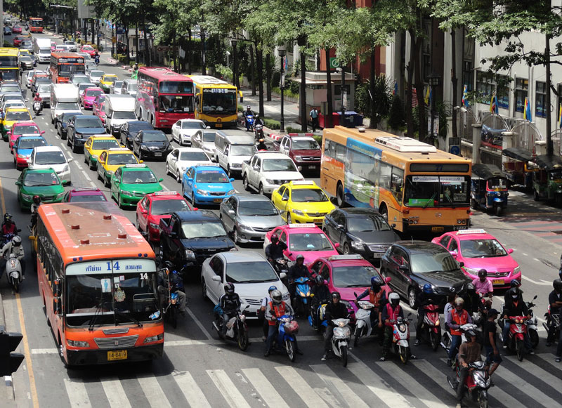2. Thủ đô Bangkok, Thái Lan - tỷ lệ tắc nghẽn: 61%.