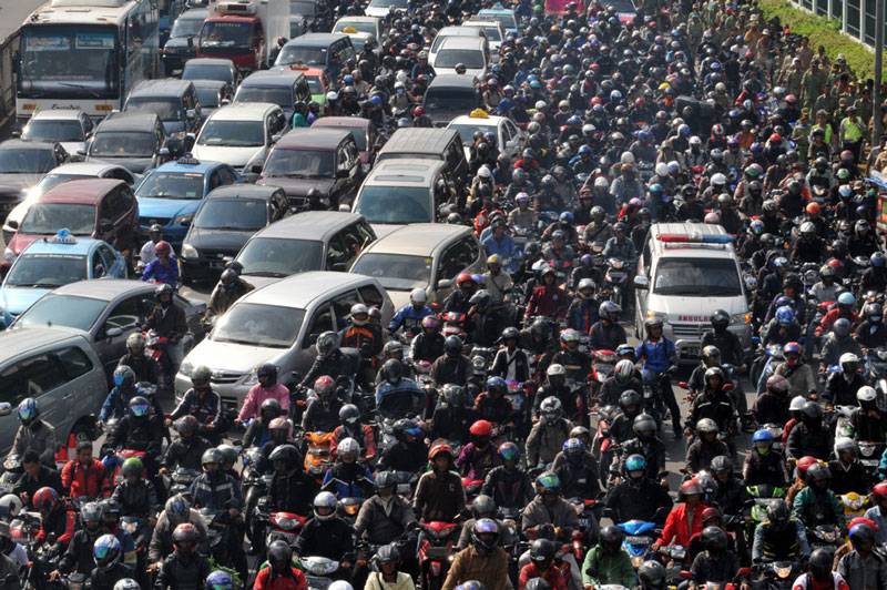 3. Thủ đô Jakarta, Indonesia - tỷ lệ tắc nghẽn: 58%.