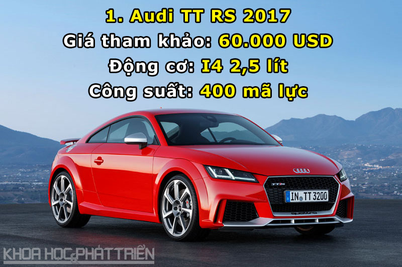 Audi TT RS 2017 là 1 trong 10 xe thể thao 4 chỗ đáng mua nhất thế giới.